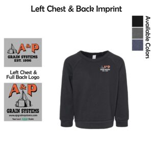 A & P Grain Systems Toddler Sponge Fleece Raglan Sweatshirt