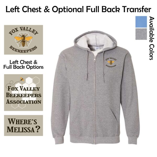 Fox Valley Beekeepers Full-Zip Hooded Sweatshirt
