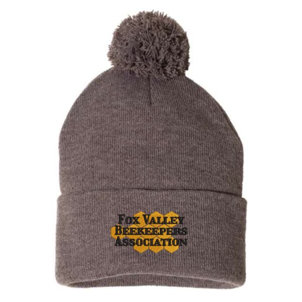 Fox Valley Beekeepers Pom-Pom Cuffed Beanie - Image 3