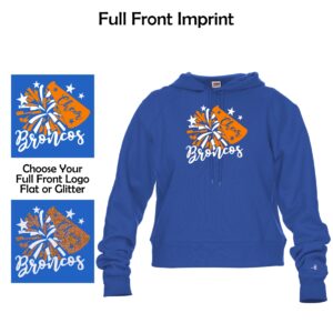 Genoa-Kingston Broncos Cheer Ladies Crop Hood