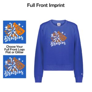 Genoa-Kingston Broncos Cheer Ladies Crop Crew