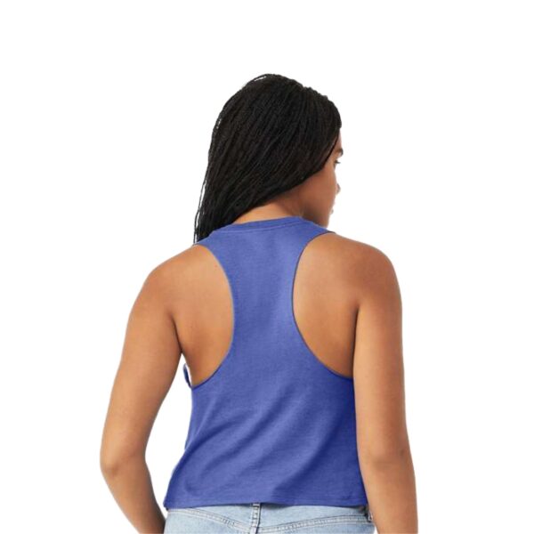 Genoa-Kingston Broncos Cheer Ladies Racerback Crop Tank - Image 4