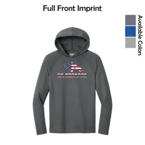 Genoa-Kingston Broncos Adult Performance Long Sleeve Hooded Tee