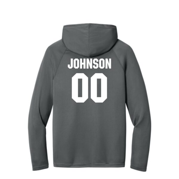 Genoa-Kingston Broncos Adult Performance Long Sleeve Hooded Tee - Image 3