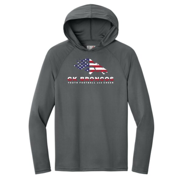 Genoa-Kingston Broncos Adult Performance Long Sleeve Hooded Tee - Image 2