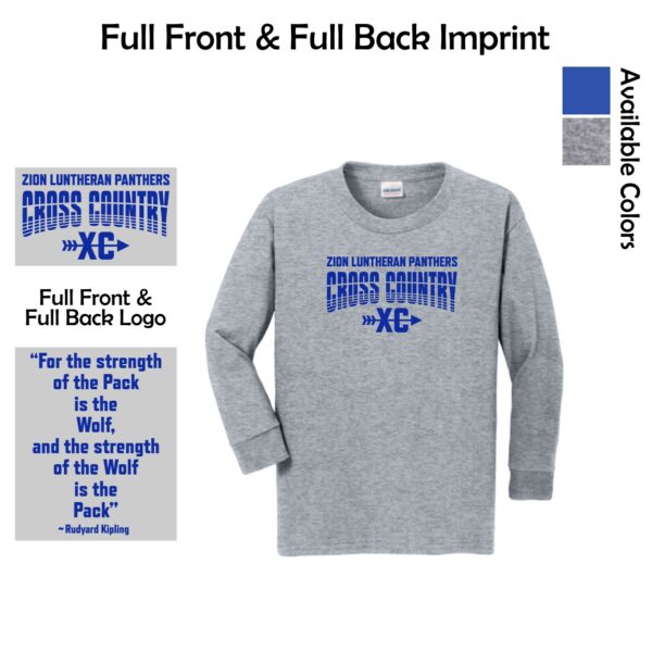 Zion Spiritwear 01 Cross Country Youth Long Sleeve T-Shirt