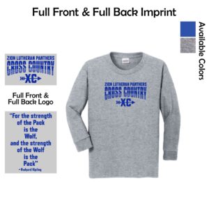 Zion Spiritwear 01 Cross Country Youth Long Sleeve T-Shirt