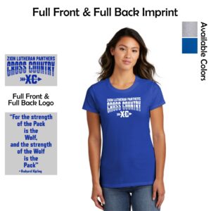 Zion Spiritwear 01 Cross Country Ladies T-Shirt