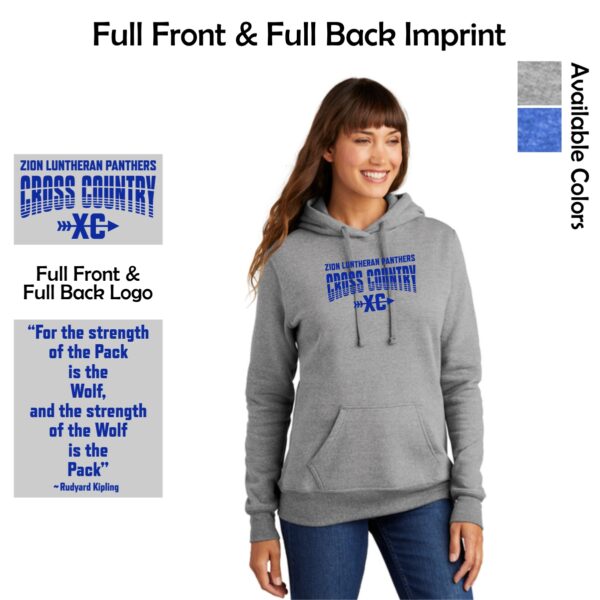 Zion Spiritwear 01 Cross Country Ladies Hooded Sweatshirt
