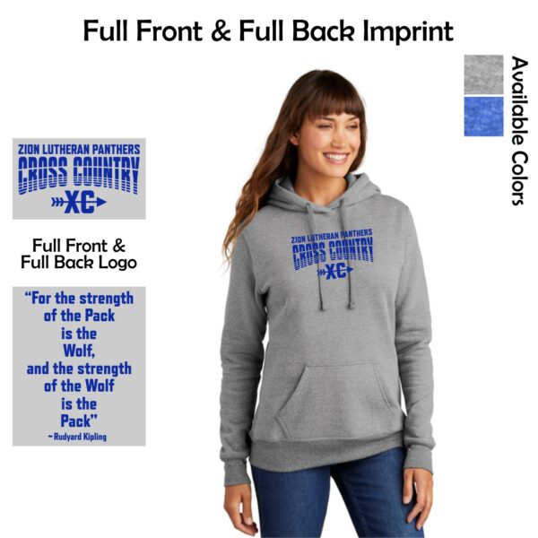Zion Spiritwear 01 Cross Country Ladies Hooded Sweatshirt