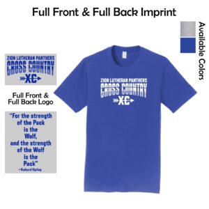 Zion Spiritwear 01 Cross Country Adult & Youth T-Shirt