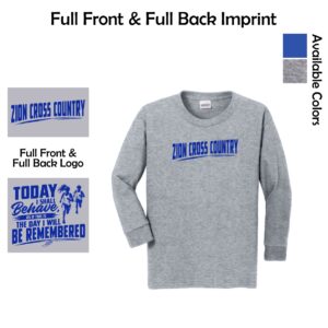 Zion Spiritwear 01 Cross Country Youth Long Sleeve T-Shirt