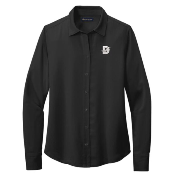 Demco Ladies Brooks Brothers Full-Button Satin Blouse - Image 2