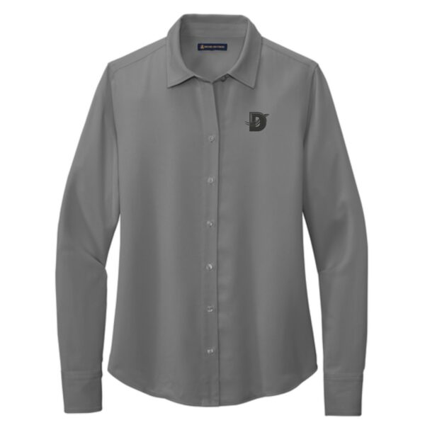 Demco Ladies Brooks Brothers Full-Button Satin Blouse - Image 4