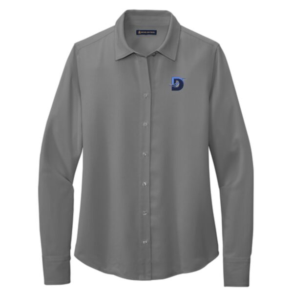 Demco Ladies Brooks Brothers Full-Button Satin Blouse - Image 4