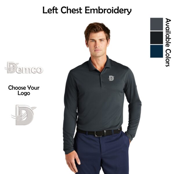 Demco Nike Pique Long Sleeve Polo