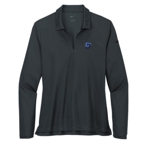 Demco Ladies Nike Pique Long Sleeve Polo - Image 2