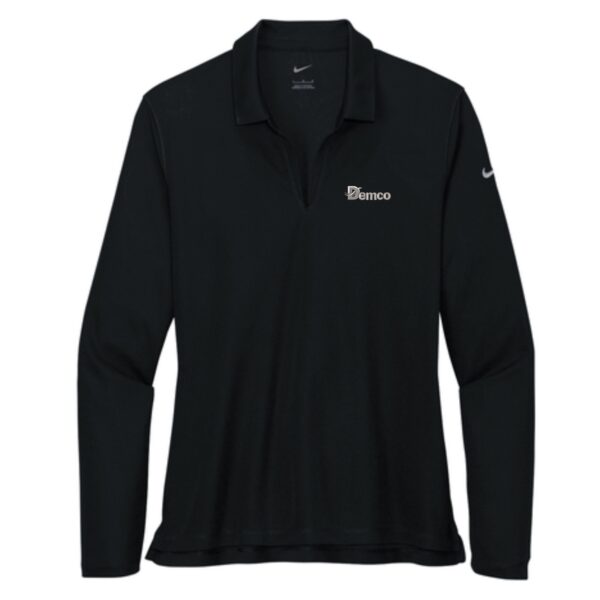 Demco Ladies Nike Pique Long Sleeve Polo - Image 3