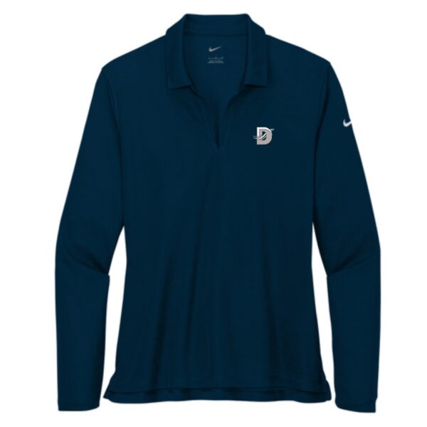 Demco Ladies Nike Pique Long Sleeve Polo - Image 4