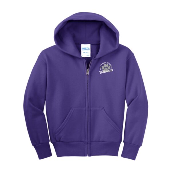 GDW Elementary Youth Fleece Full-Zip Hooded Sweatshirt - Image 3