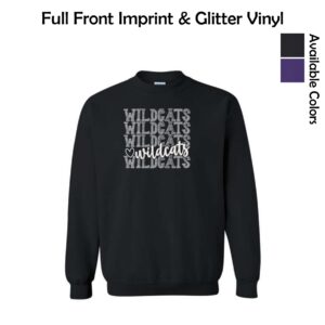 GDW Elementary Adult & Youth Crewneck Sweatshirt with Glitter Vinyl