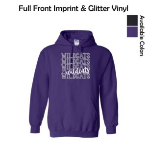 GDW Elementary Adult & Youth Hooded Sweatshirt with Glitter Vinyl