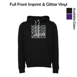 GDW Elementary Adult Hoodie Sweatshirt with Glitter Vinyl