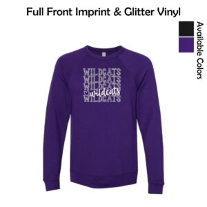 GDW Elementary Adult Crewneck Sweatshirt with Glitter Vinyl