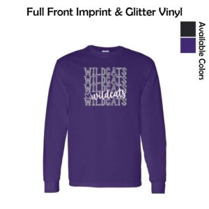 GDW Elementary Adult & Youth Long Sleeve T-Shirt with Glitter Vinyl