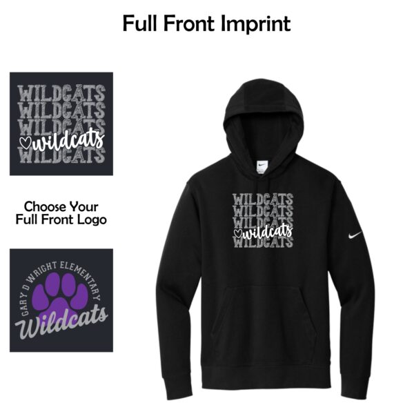 GDW Elementary Adult Fleece Sleeve Swoosh Pullover Hoodie