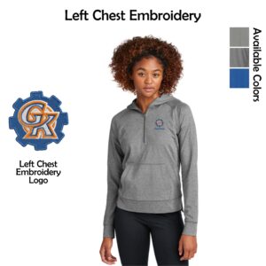 Genoa Kingston Booster Club Embroidered Ladies 1/2-Zip Hoodie