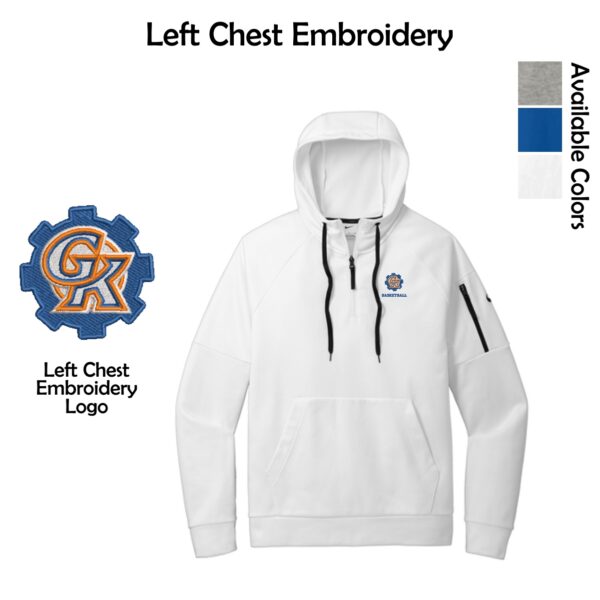 Genoa Kingston Booster Club Embroidered Nike 1/4-Zip Fleece Hoodie