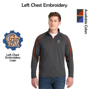 Genoa Kingston Booster Club Embroidered 1/2-Zip Colorblock Pullover