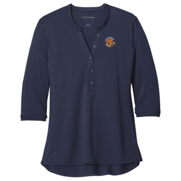 Sunnydale Elementary Staff Ladies UV Choice Pique Henley - Image 3