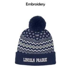 Lincoln Prairie Elementary Pom Beanie