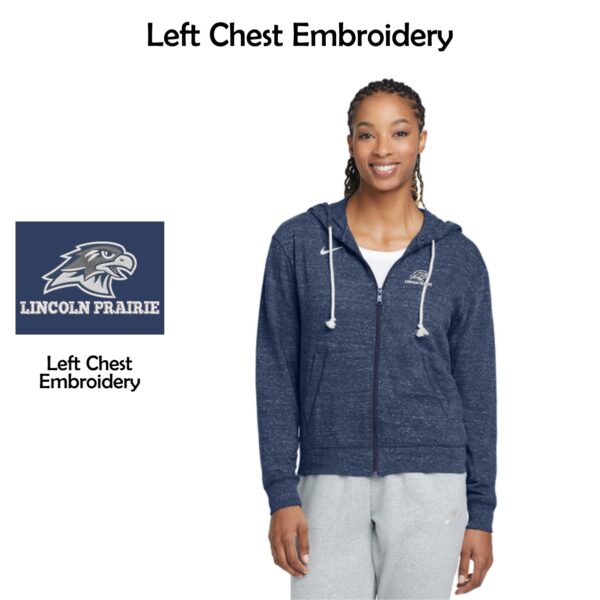 Lincoln Prairie Elementary Ladies Nike Vintage Full-Zip Hoodie