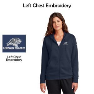 Lincoln Prairie Elementary Ladies Nike Full-Zip Hoodie