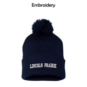 Lincoln Prairie Elementary Pom-Pom Cuffed Beanie