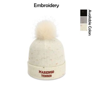 MCHS Tennis Pom Cuffed Beanie