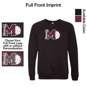 MCHS Volleyball BELLA + CANVAS Crewneck Sweatshirt