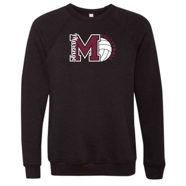 MCHS Volleyball BELLA + CANVAS Crewneck Sweatshirt - Image 2