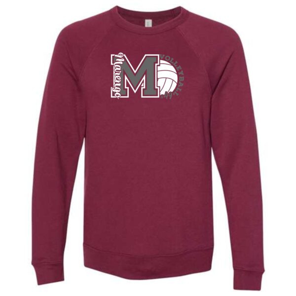 MCHS Volleyball BELLA + CANVAS Crewneck Sweatshirt - Image 3