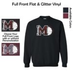 MCHS Volleyball Crewneck Sweatshirt with Glitter