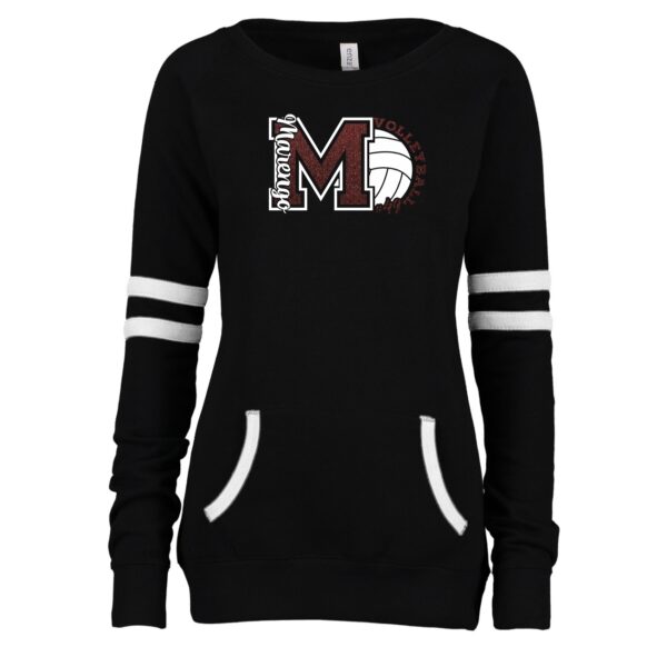 MCHS Volleyball Ladies Crew Neck Pullover with Glitter - Image 2
