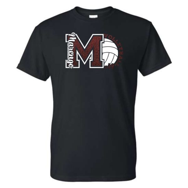MCHS Volleyball T-Shirt with Glitter - Image 2