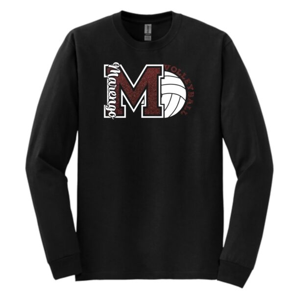 MCHS Volleyball Long Sleeve T-Shirt with Glitter - Image 2
