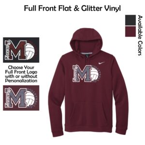 MCHS Volleyball Nike Pullover Hoodie with Glitter