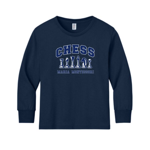 Maria Montessori Chess Adult & Youth Long Sleeve T-Shirt - Image 2