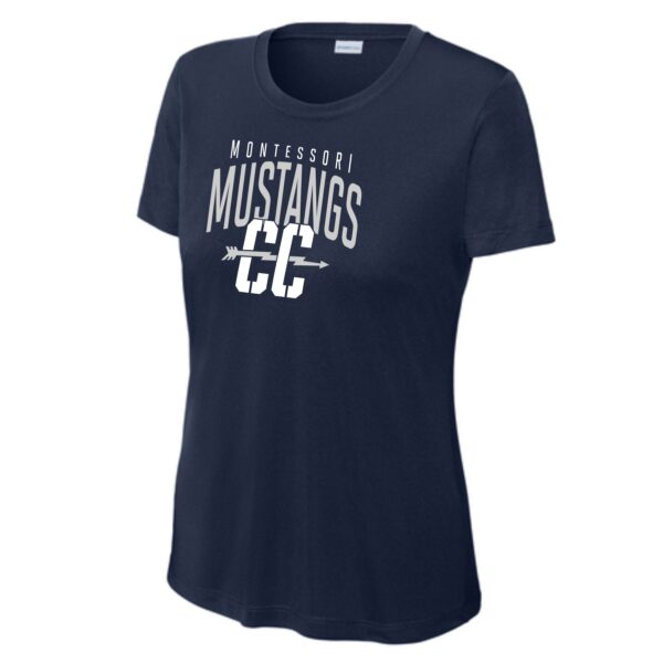 Maria Montessori Cross Country Ladies Performance Tee - Image 2