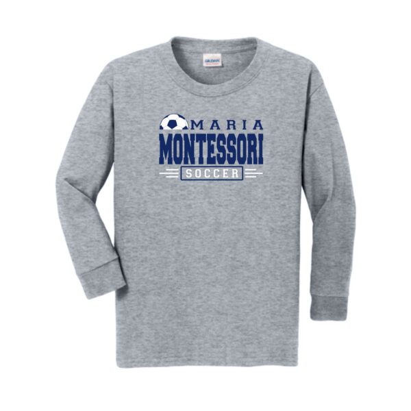 Maria Montessori Soccer Adult & Youth Long Sleeve T-Shirt - Image 2